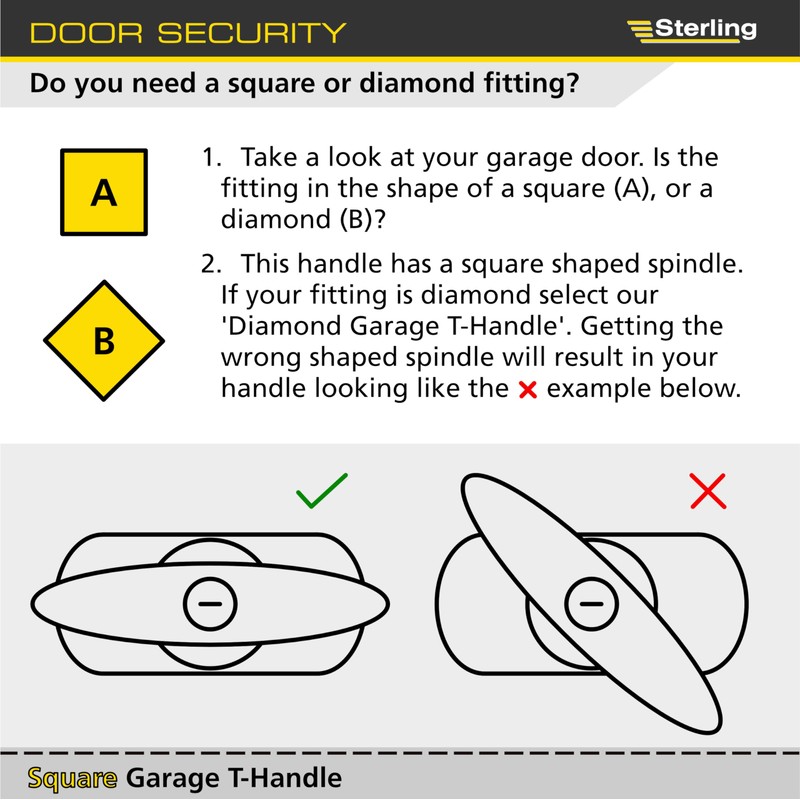 Sterling GT01 Garage T Handle, Silver