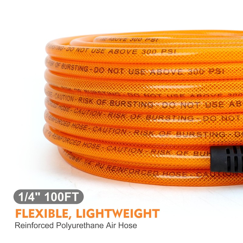 FYPower Air Compressor Hose 1/4 Inch x 100 Feet Flexeel