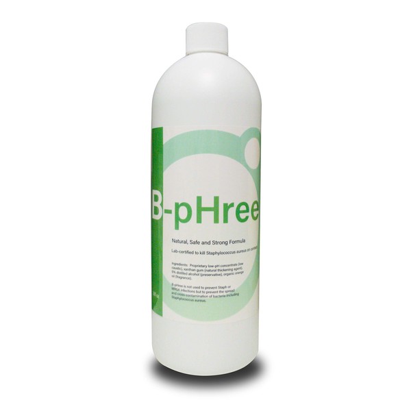 B-phree Gel Pre-Wash - Lab-Certified to Kill Staph Aureus - Antibacterial Body Wash & Antiseptic Skin Cleanser, MRSA & Staph Treatment (32 Oz)