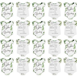 Bojueshaw 20pcs Baby Gender Reveal Card,Baby Prediction Cards,Baby Shower Advice Cards,Babay Shower Game Party Decorations for New Parents Mum(Leaves)