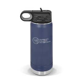 RDW Equipped with A Millennial Anti-Theft Device Water Bottle 20 oz - Laser Engraved w/Flip Top Removable Straw - Polar Camel - Stainless - Vacuum Insulated - Drinkware - Manual Stick Shift - Navy