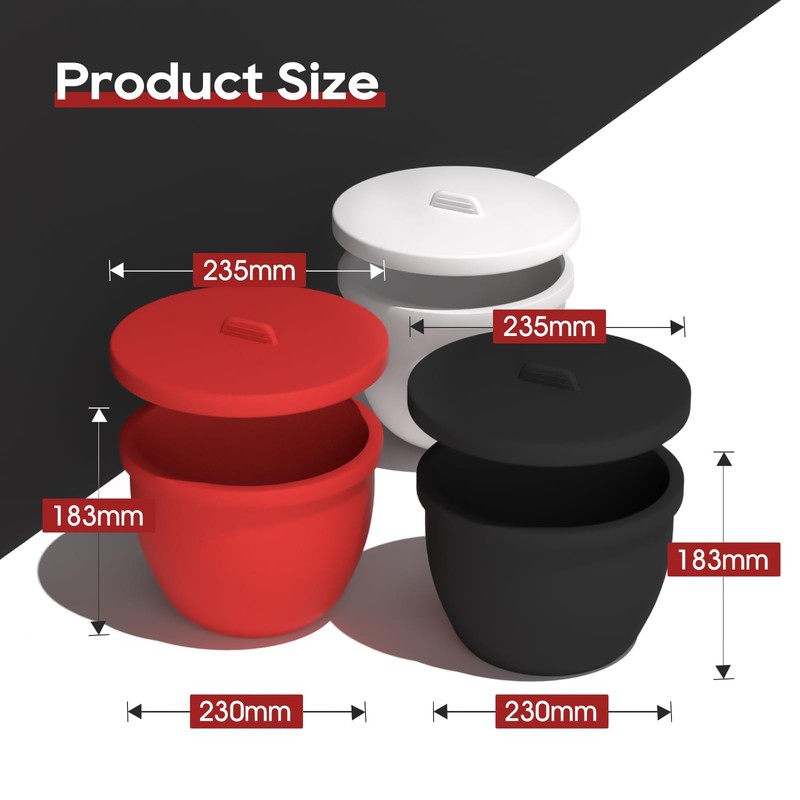 Silicone Bowl Liners for 5 Qt KitchenAid Mixers,3 Liners with