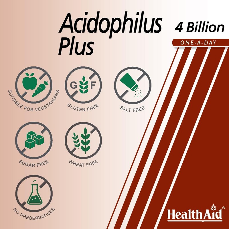HealthAid Acidophilus Plus 4 Billion Verica's Capsules, Pack of 30