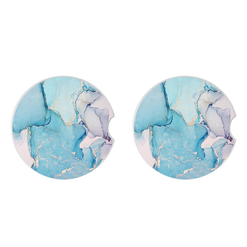 Adastrah Absorbent Car Coasters 2 Pack for Cup Holders Set