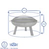 Redwood 1x Black 85cm Round Heavy-Duty Fire Pit Cover -