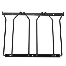 Diano ブラックワイングラスラック キャビネット下ワイングラスホルダー 脚付きグラスラック 棚下用 ワイングラス収納ハンガー バー キッチン用 22.5cm 3列