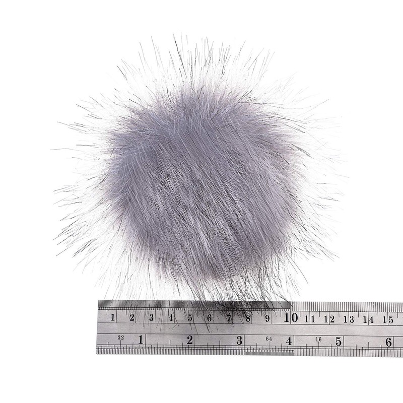 12 Pieces Faux Fox Fur Fluffy Pompom Ball with Removable