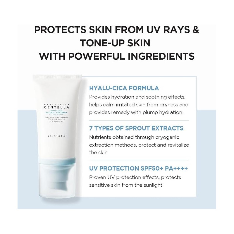 SKIN1004 Madagascar Centella Hyalu-Cica Water-Fit Sun Serum 50ml x 2ea
