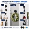 Wreath Hangers for Front Door Magnetic Hooks, Reusable Holder, Black
