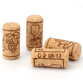 Tebery 100 Pack #8 Natural Wine Corks, 7/8" x 1 3/4" Premium Straight Cork, Wine Stopper for Corking Homemade Wine Making Art Projects