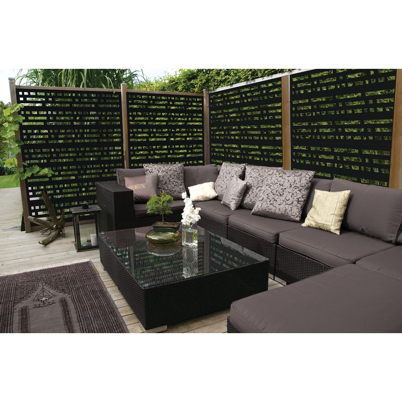 2'x4' Morse Decorative Screen, Black