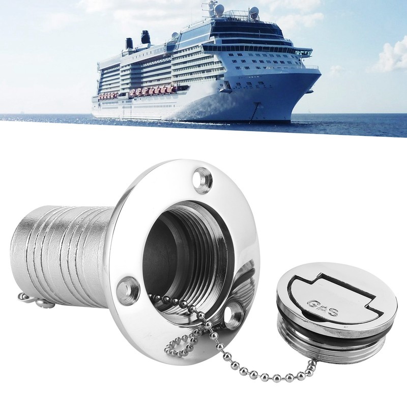 Marine Fuel Deck Fill Filler W/ Keyless Lid 316 Stainless