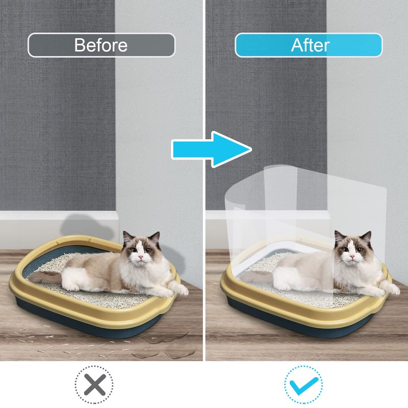 6 Pcs Cat Litter Box Splash Guard Pee Shields -