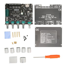 Bluetooth Amplifier Board 2.1 Channel 50W 50W 100W Wireless Subwoofer Amp Module with Treble Bass Control 12‑24V