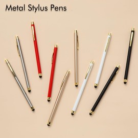 Stylus for Touch Screens, ChaoQ Capacitive Stylus Pen (10 Pcs) with 12 Replaceable Tips - Black, White, Silver, Gold, Red