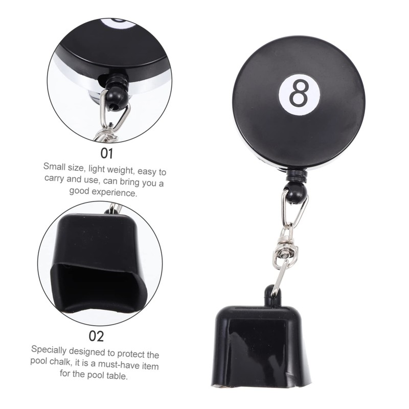 SUPVOX Snooker Pool Chalk Tip Rubber Holder Lightweight Portable Billiard