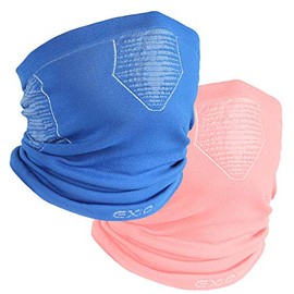 EXCIO 2-Piece Set of 2 Cool Face Mask, Splash Prevention, UV Protection, Men's, Women's, blue/pink, Free size