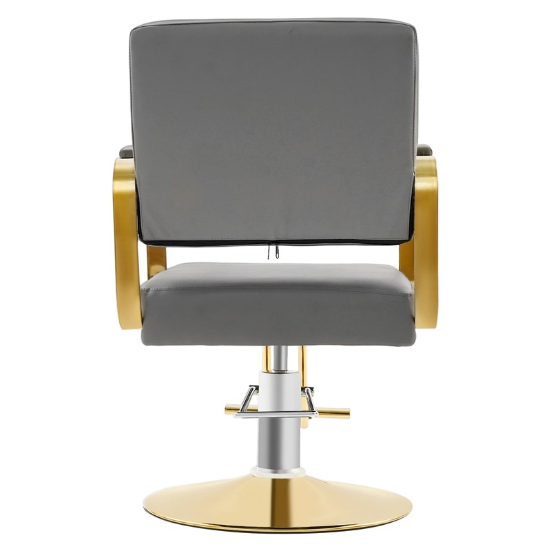 Barber Salon Chair, 360° Swivel, Stainless Steel, 440lbs Load