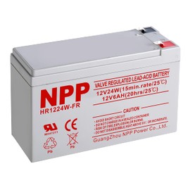 NPP HR1251W (F2, 2Pcs) 612Watts12V 51Watt/Cell AGM Sealed Lead Acid High Rate Battery, 12V 14Ah, 15Ah Battery Flame Retardant UPS Battery for Fish Finder, Scooter, Security System and Solar System