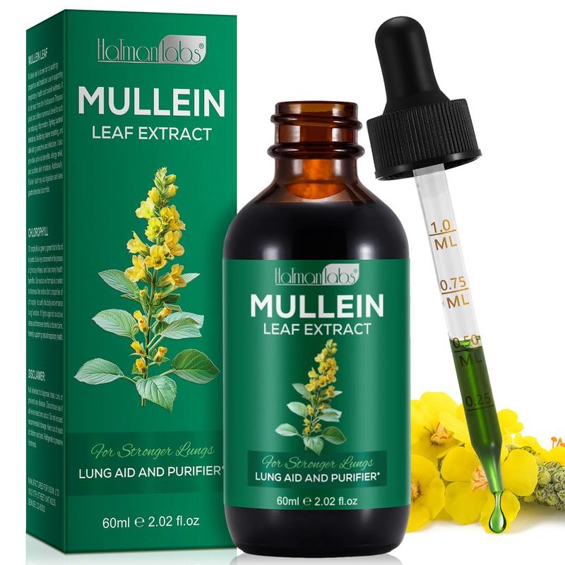 Hatmanlabs Mullein Drops for Lungs, Mullein Leaf Extract for Lung
