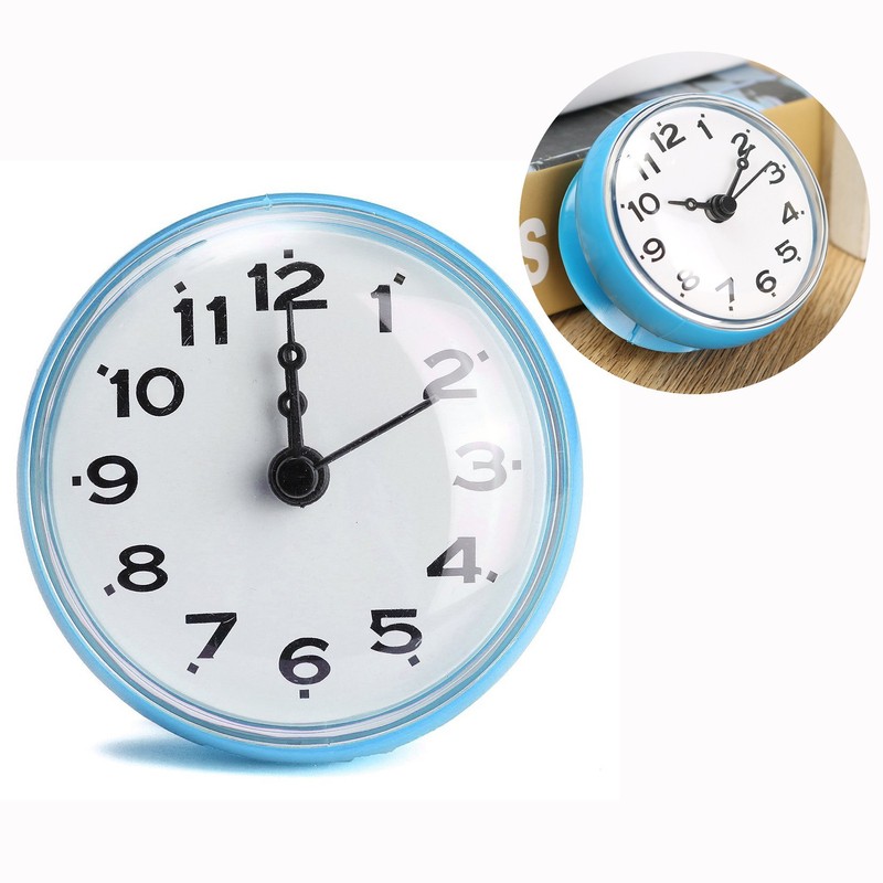Cisixin Bathroom Waterproof Clock Sucker Kitchen Bathroom Electronic Anti-Fog Wall