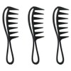 Dodo Rich styling care straight comb, black, 3 pcs / 도도리치 스타일링 손질 일자빗, 블랙, 3개