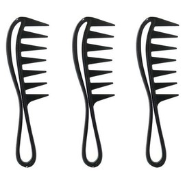 Dodo Rich styling care straight comb, black, 3 pcs / 도도리치 스타일링 손질 일자빗, 블랙, 3개