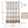 Ecoehoe Heavy Fabric No Hookd Shower Curtain with Magnets Snap-in