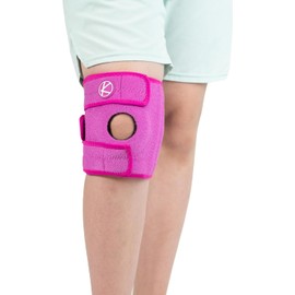 KARM Rodillera de Soporte Ajustable para Niños - Artritis, Ejercicio Deportivo, Desgarre de Meniscos. Rodillera Estabilizadora con Rótula Abierta para Niños Y Niñas