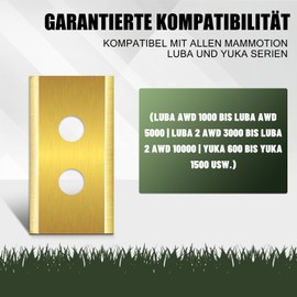 Pack of 8 Replacement Blades, Titanium Replacement Blades Compatible with All Mammotion Luba and YUKA Series Robotic Lawnmower with Screws, Garden Lawnmower Accessories