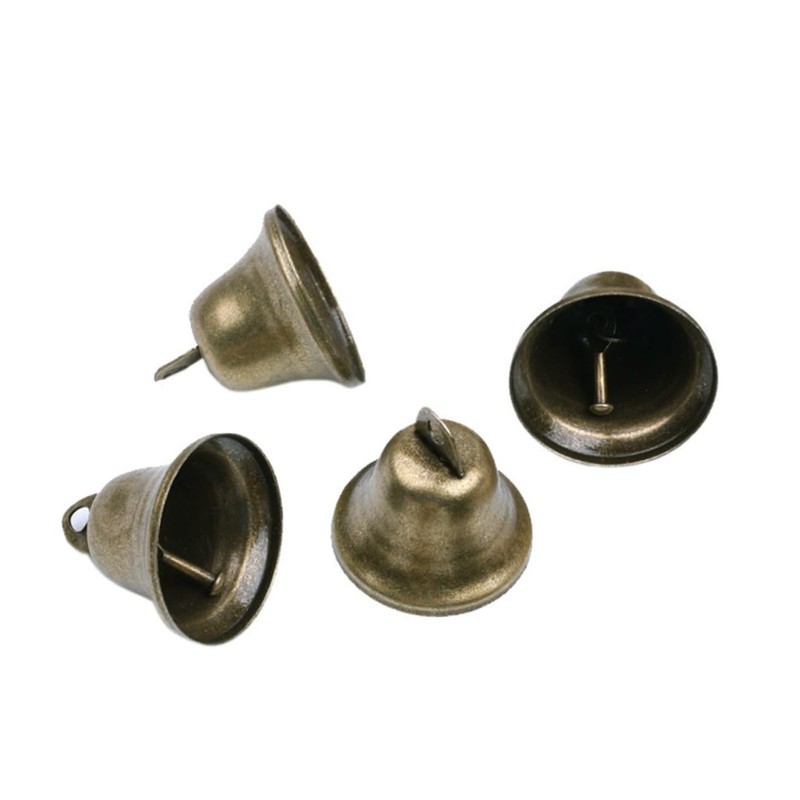 OHPHCALL 20pcs Handmade Bronze Bell Copper Rattle Handbell for Christmas
