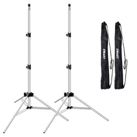 EMART 7 Ft Light Stand for Photography, Portable Photo Video Tripod Stand, 2 Pack Lighting Stand with Carry Case for Speedlight, Flash, Softbox,Strobe Light, Camera, Photographic Portrait -Silver