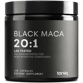 40,000mg Pure Black Maca Root Extract - Ultra Concentrated 20:1 Single Origin Wildcrafted Third-Party Tested Black Maca Powder Capsules for Men & Women - Peruvian Black Macca Root Powder -120 Veg Caps