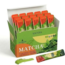 ZenRitual Organic Matcha Sticks - Convenient Single Serve Packets