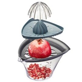 GEFU Pomegranate Corer and Juicer Fruti, Juicer for Lemons and Oranges, Includes Practical Scale, Multifunctional Press, 21.3 x 18 x 13.5 cm