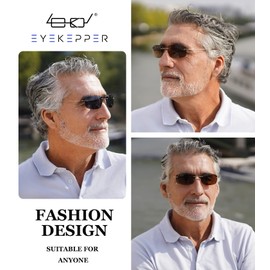 Eyekepper Rimless Titanium Frame Polarized Sunglasses Blue Lens