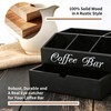 Coffee Bar Organizer for Countertop, 2-Tier Wood Station with Drawer,