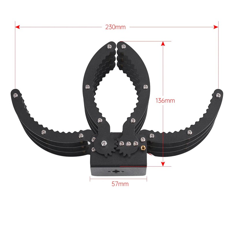 Robotic Claw Full Metal Wave Edge Clamp Robot Hand Gripper