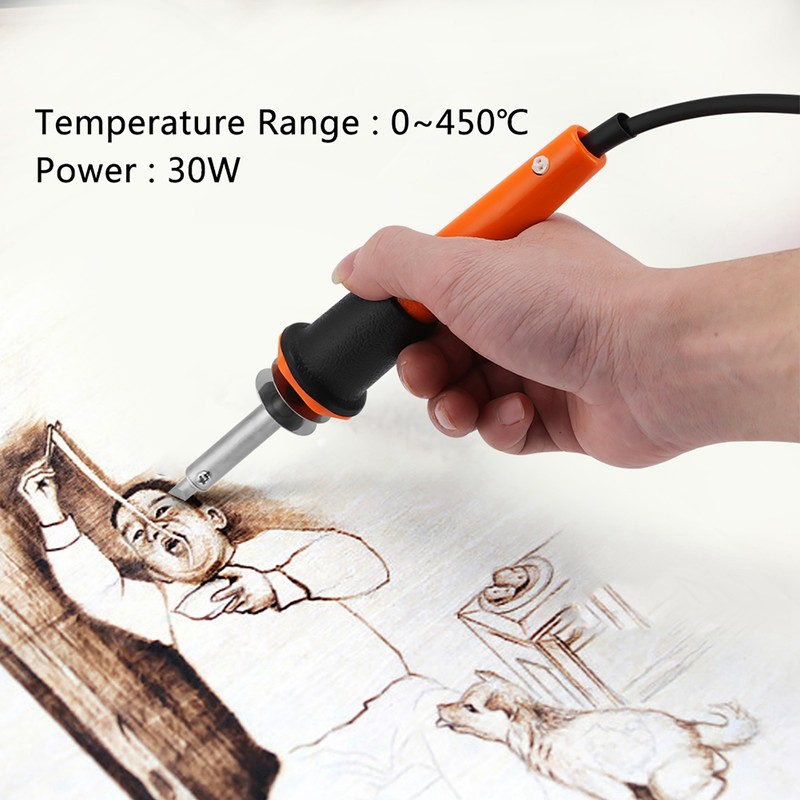 27pcs 30W Wood Burning Pen Set Pyrography Tools Tips with