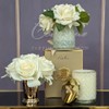 Cote Noire-Cream Herringbone Flower with Champagne Roses
