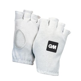 GM Fingerless Cotton Cricket Inner Gloves Youths, White