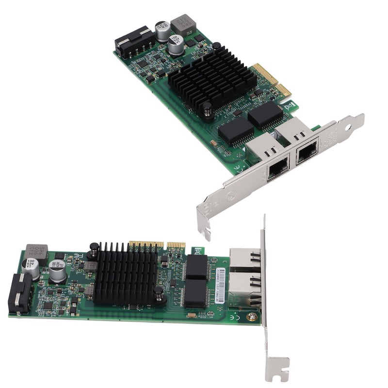 Network Card PCIE X4 Rj45 10/100/1000Mbps Gigabit Dual Port Electric