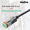 Kalitec Deutsch DT06-2S 2-Pin with Moulded 2 Metre PUR Cable