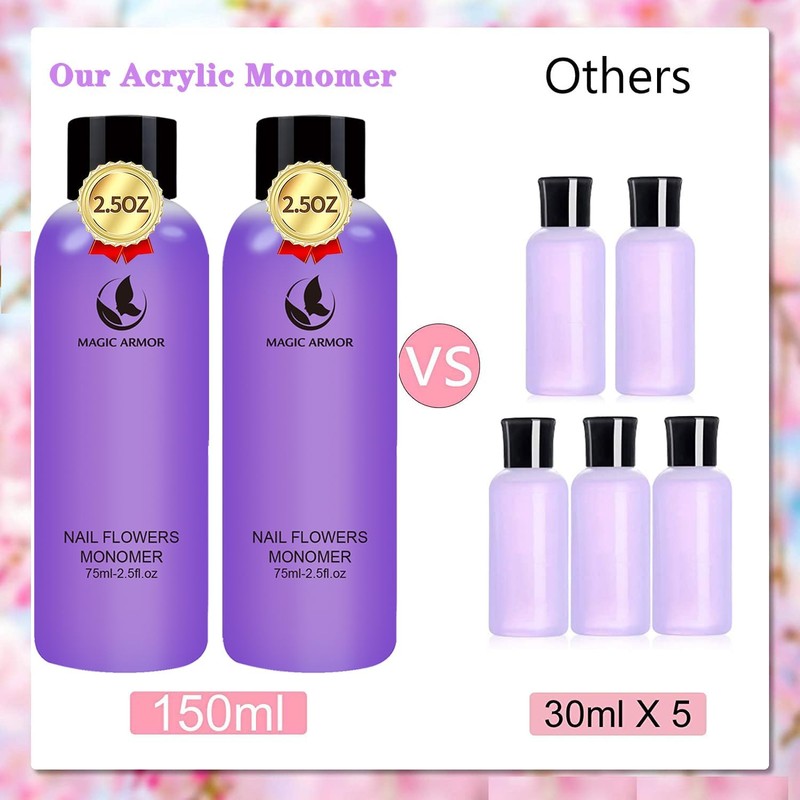 MAGIC ARMOR Acrylic Liquid Monomer - 150ml Acrylic For Professional