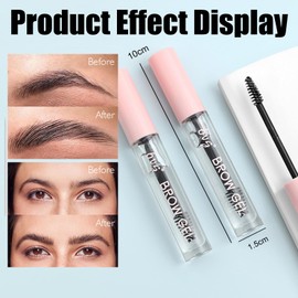 Transparency Eyebrow Pomade, Waterproof Eyebrow Gel, Eyebrow Pomade with Brush, Long Lasting for Dense and Natural Looking Eyebrows