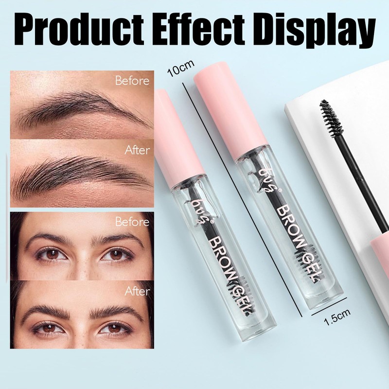 Transparency Eyebrow Pomade, Waterproof Eyebrow Gel, Eyebrow Pomade with Brush,