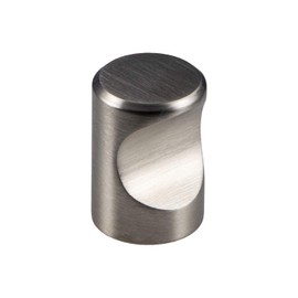 Gedotec Lina Stainless Steel Furniture Knob, Round Door Knob for Cupboard Door and Drawers, Solid Material, Rustproof, Knob Stainless Steel Matt, Cabinet Knob Diameter 18 x Height 25 mm, Pack of 1