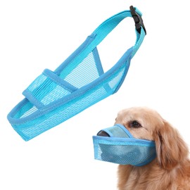 Nylon Dog Muzzle for Small Medium Large Dogs, Air Mesh Breathable and Drinkable Pet Muzzle for Anti-Biting Anti-Barking Licking