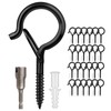 24 PCS Q-Hanger Hooks, Screw Hooks for Outdoor String Lights,