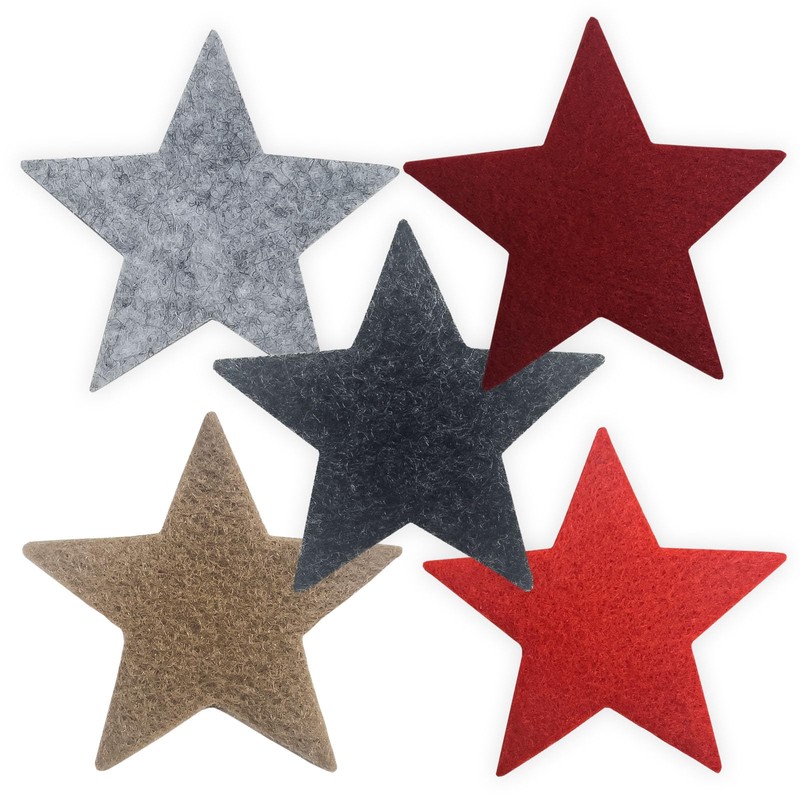 ggm Felt Stars, Diameter 6 cm, Decorative Stars, Christmas, Crafts,